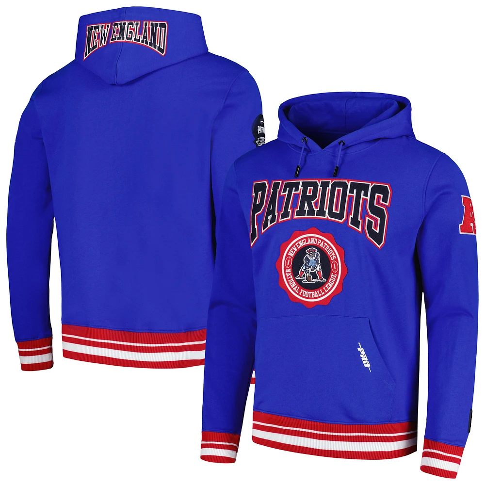 Men's Pro Standard Royal New England Patriots Crest Emblem Pullover Hoodie