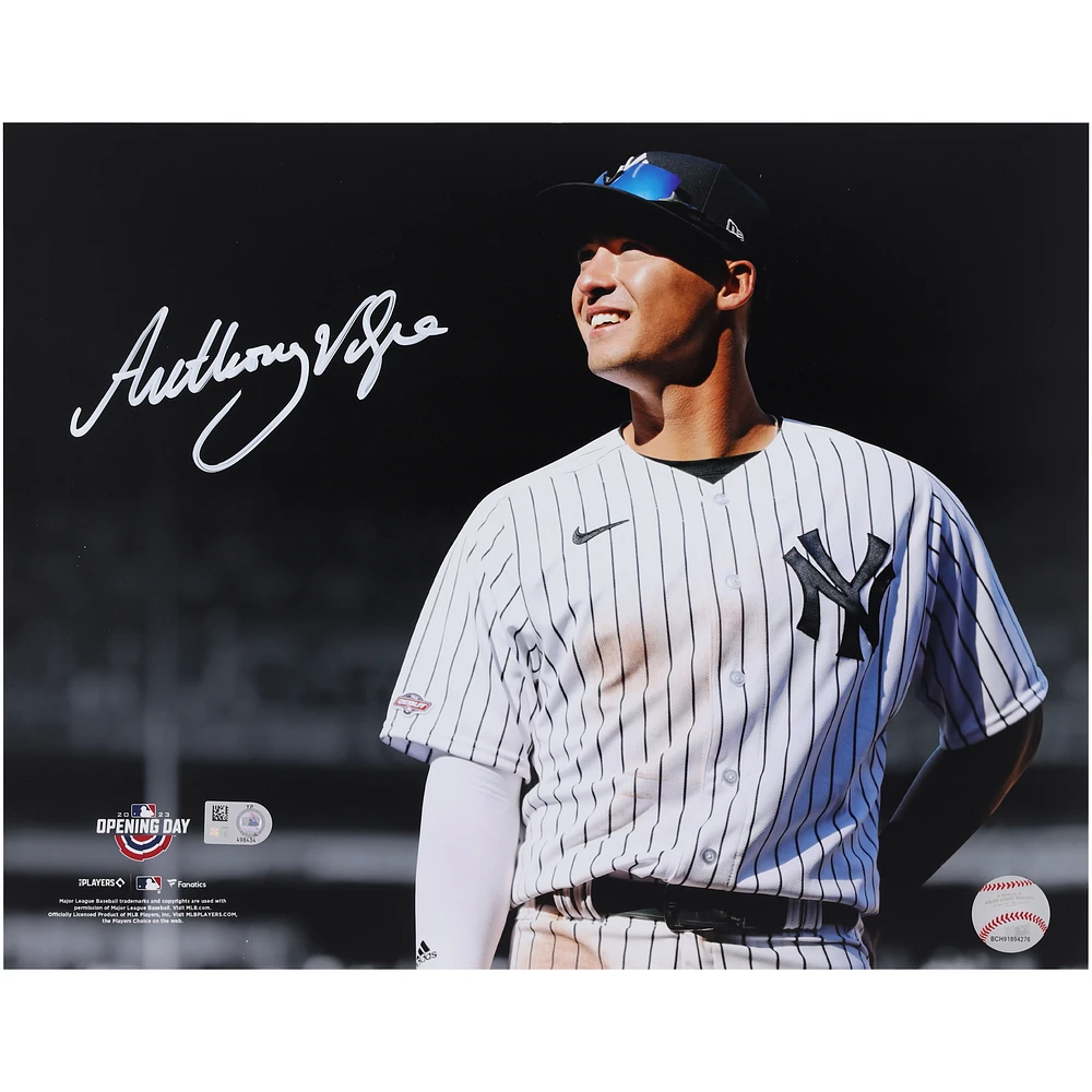 Anthony Volpe New York Yankees Autographed 11" x 14" Opening Day Spotlight Photograph