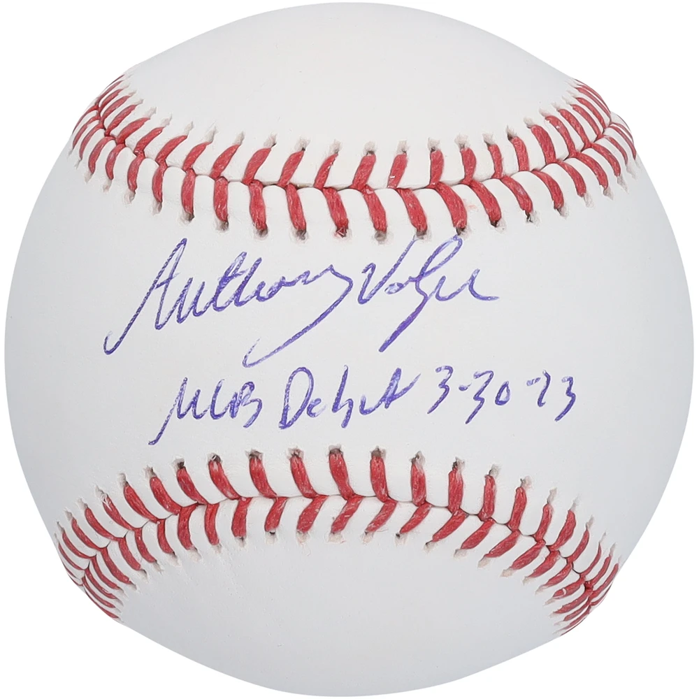 Anthony Volpe New York Yankees Autographed Baseball with "MLB Debut 3-30-23" Inscription
