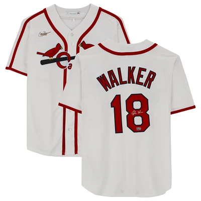 Jordan Walker St. Louis Cardinals Autographed White Cooperstown Replica Jersey