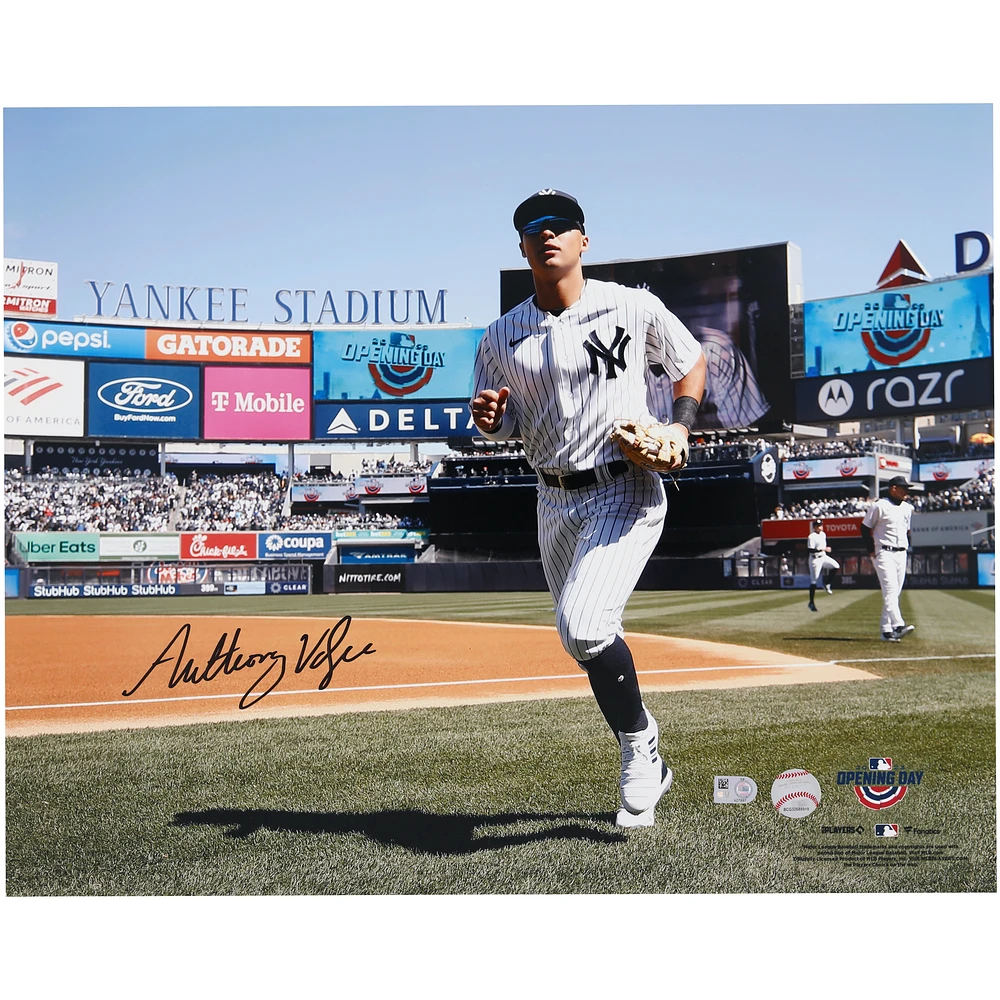Anthony Volpe New York Yankees Autographed 16" x 20" Opening Day Photograph