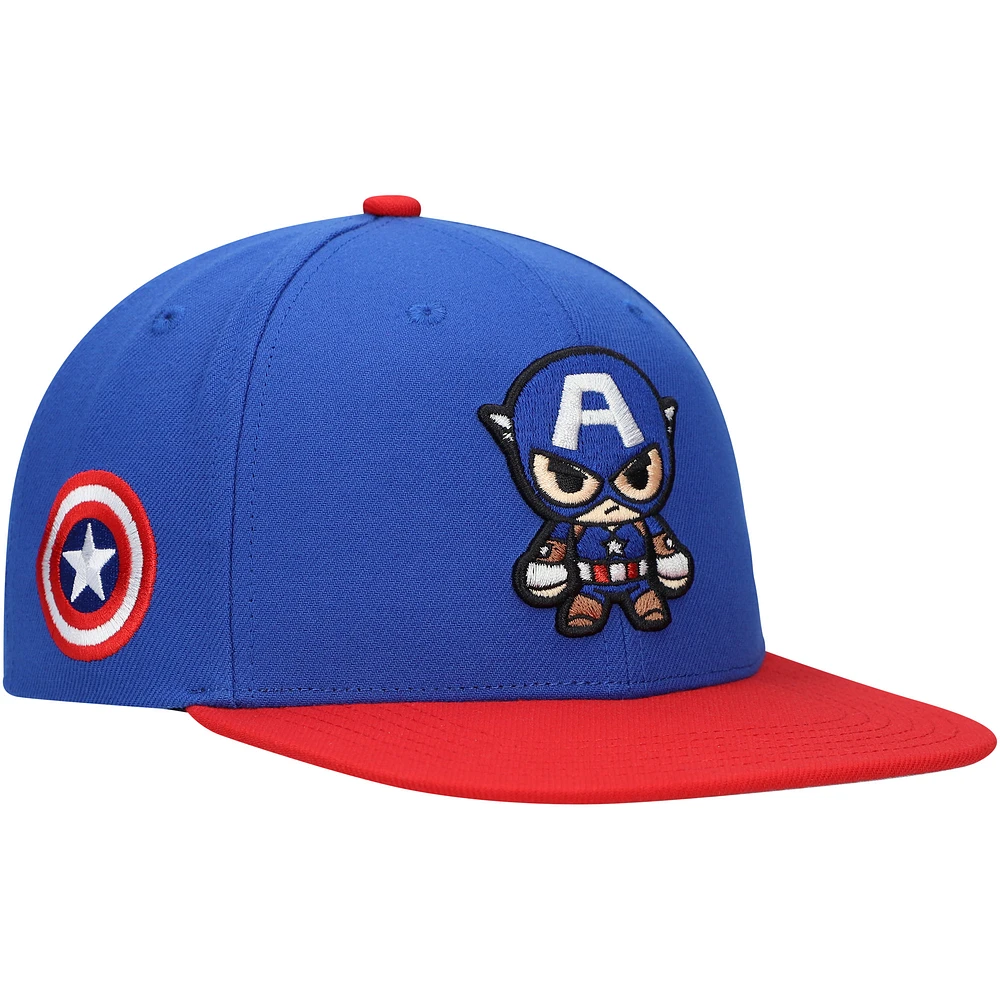 Youth Blue Captain America Character Snapback Hat
