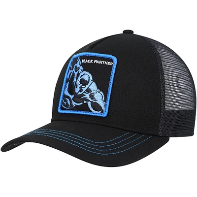 Men's Black Black Panther Retro A-Frame Snapback Hat