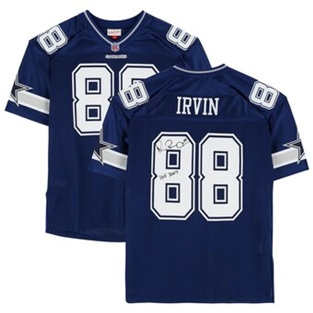 Michael Irvin Dallas Cowboys Autographed Blue 1996 Mitchell & Ness Authentic Jersey with "HOF 2007" Inscription