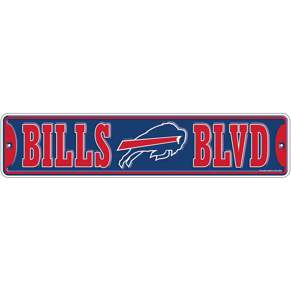 Buffalo Bills 4" x 18" Team Boulevard Metal Sign