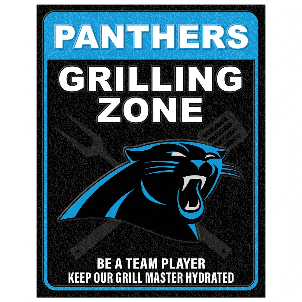 Carolina Panthers 13" x 20" Grill Zone Metal Sign