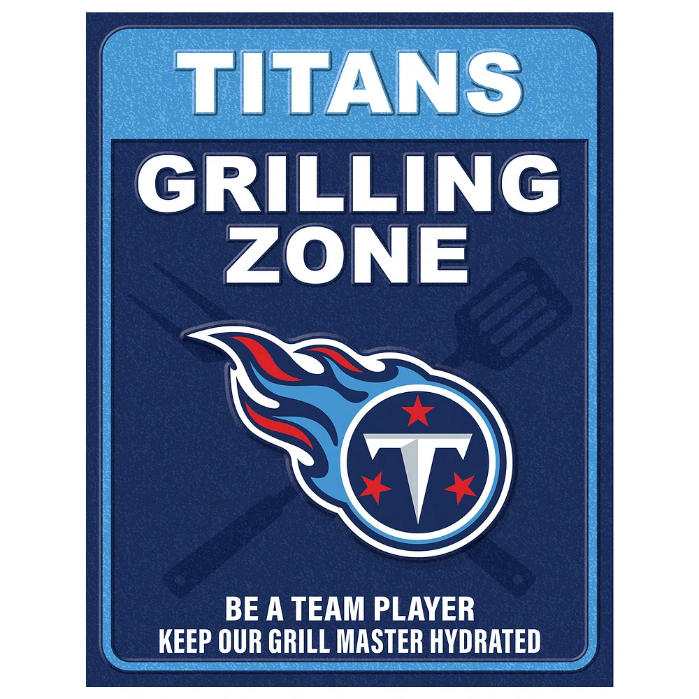 Tennessee Titans 13" x 20" Grill Zone Metal Sign