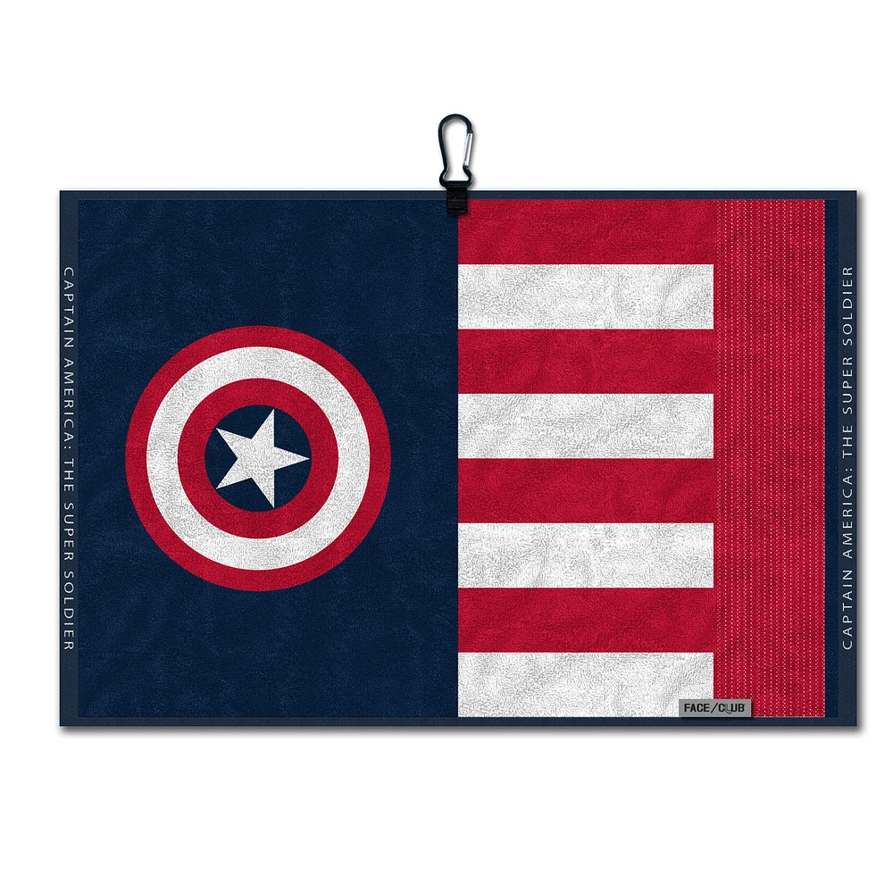 WinCraft Captain America 16" x 24" Face/Club Jacquard Golf Towel