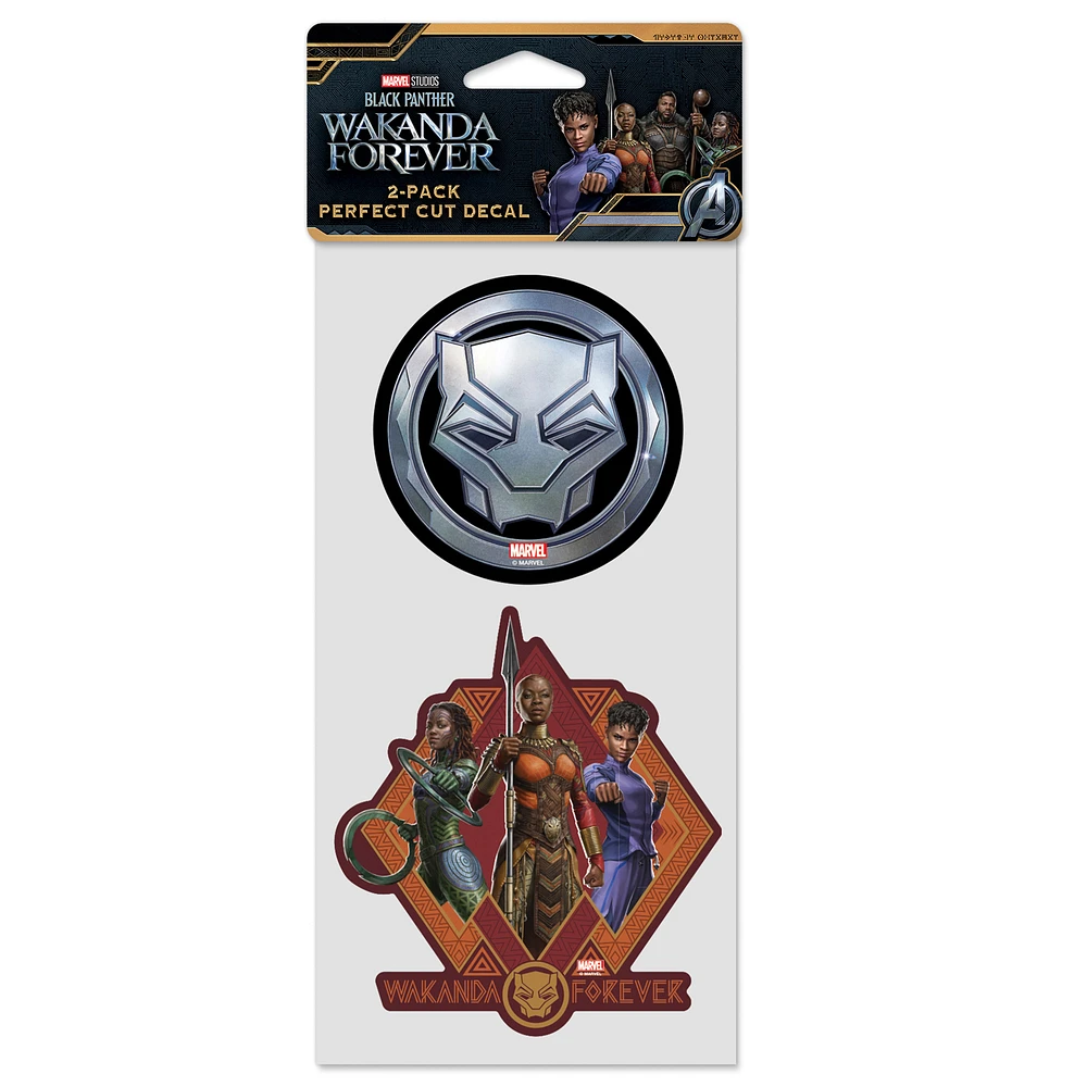WinCraft Black Panther 2-Pack 4" x 8" Perfect Cut Decal Set