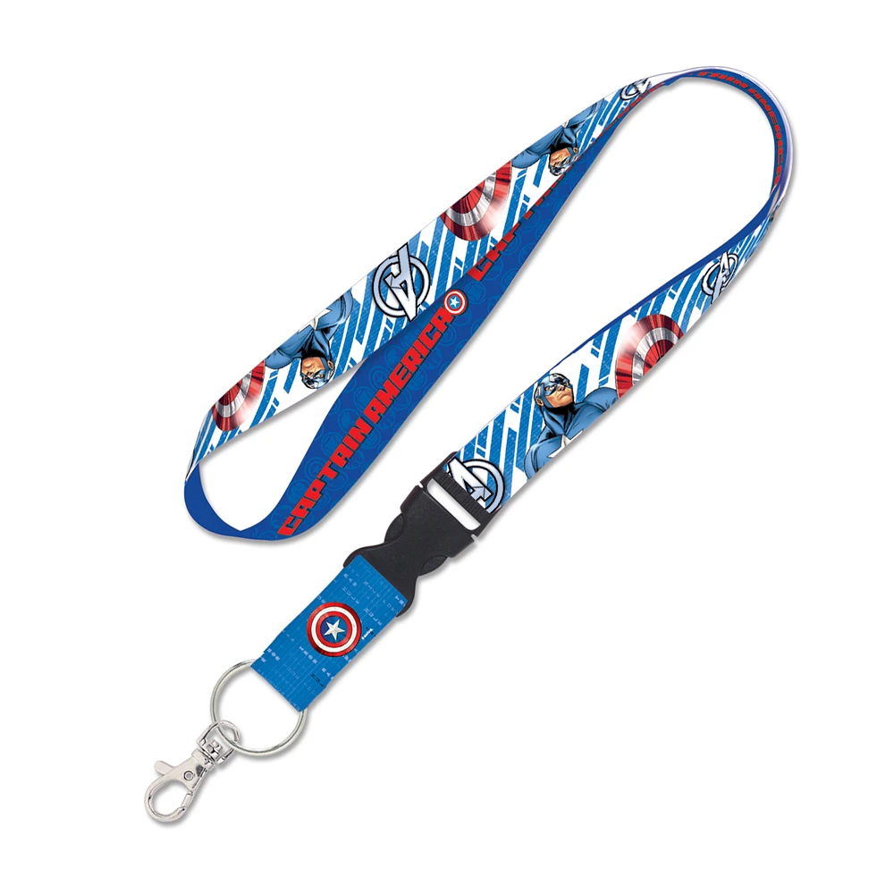 WinCraft Captain America Lanyard with Detachable Buckle