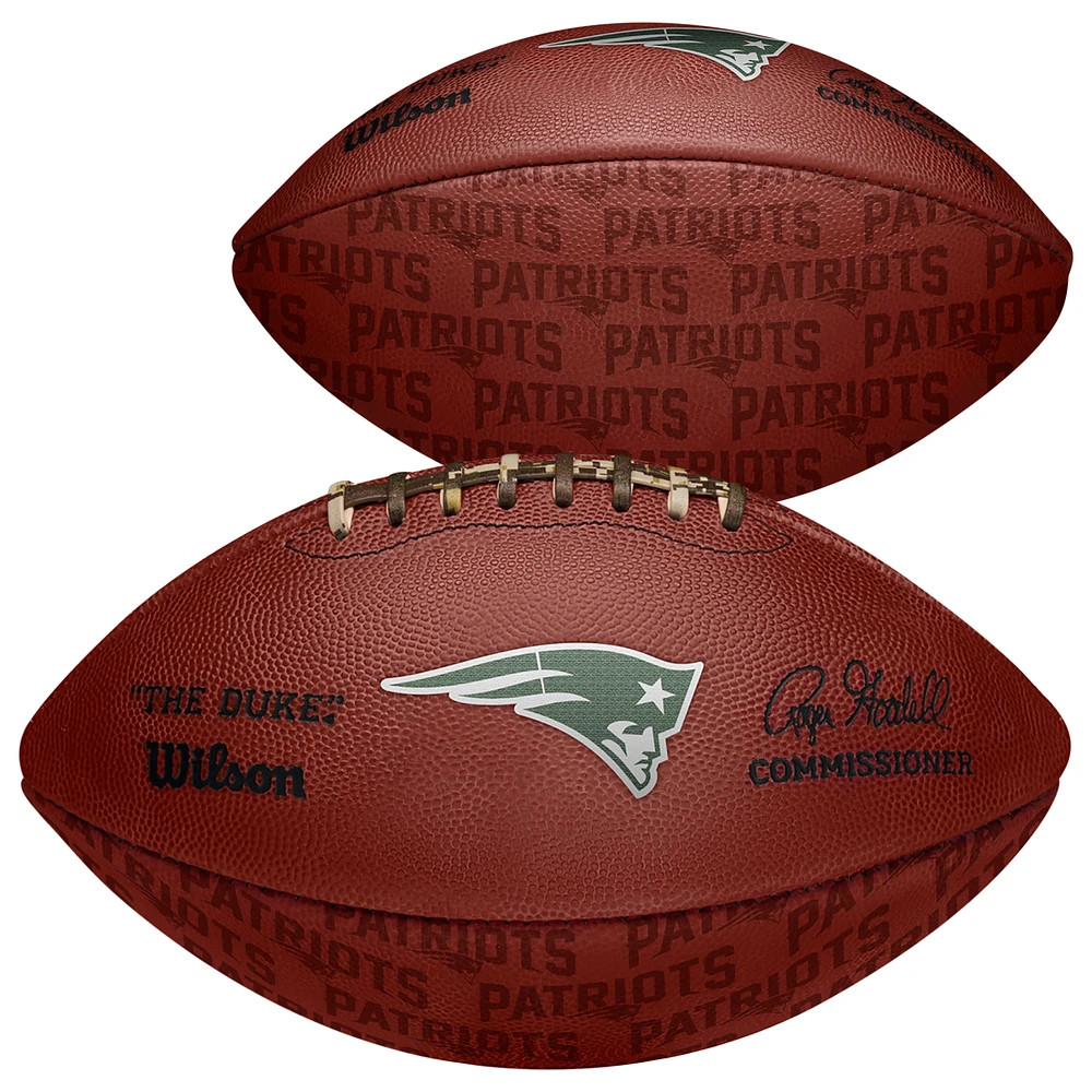 New England Patriots Unsigned Wilson Showcase Duke Pro Football