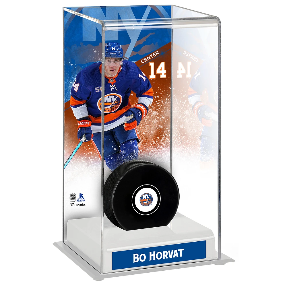 Bo Horvat New York Islanders Deluxe Tall Hockey Puck Display Case