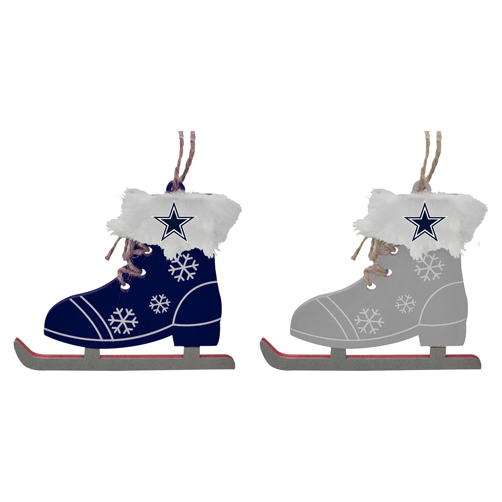 The Memory Company Dallas Cowboys Two-Pack Ice Skate Ornament Set
