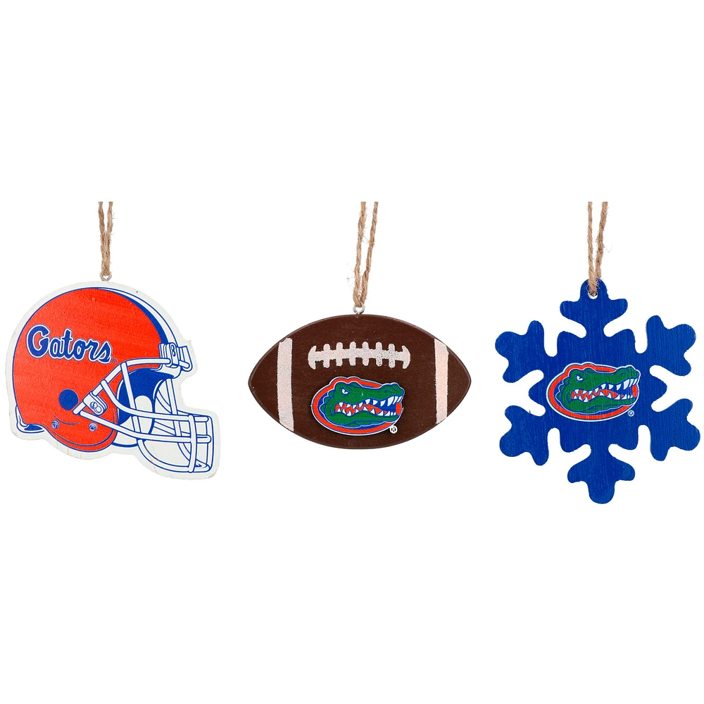 The Memory Company Florida Gators Three-Pack Helmet, Football & Snowflake Ornament Set