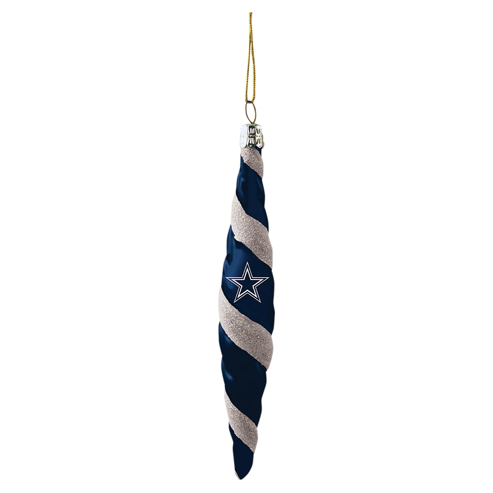 Dallas Cowboys Two-Pack Swirl Blown Glass Ornament Set