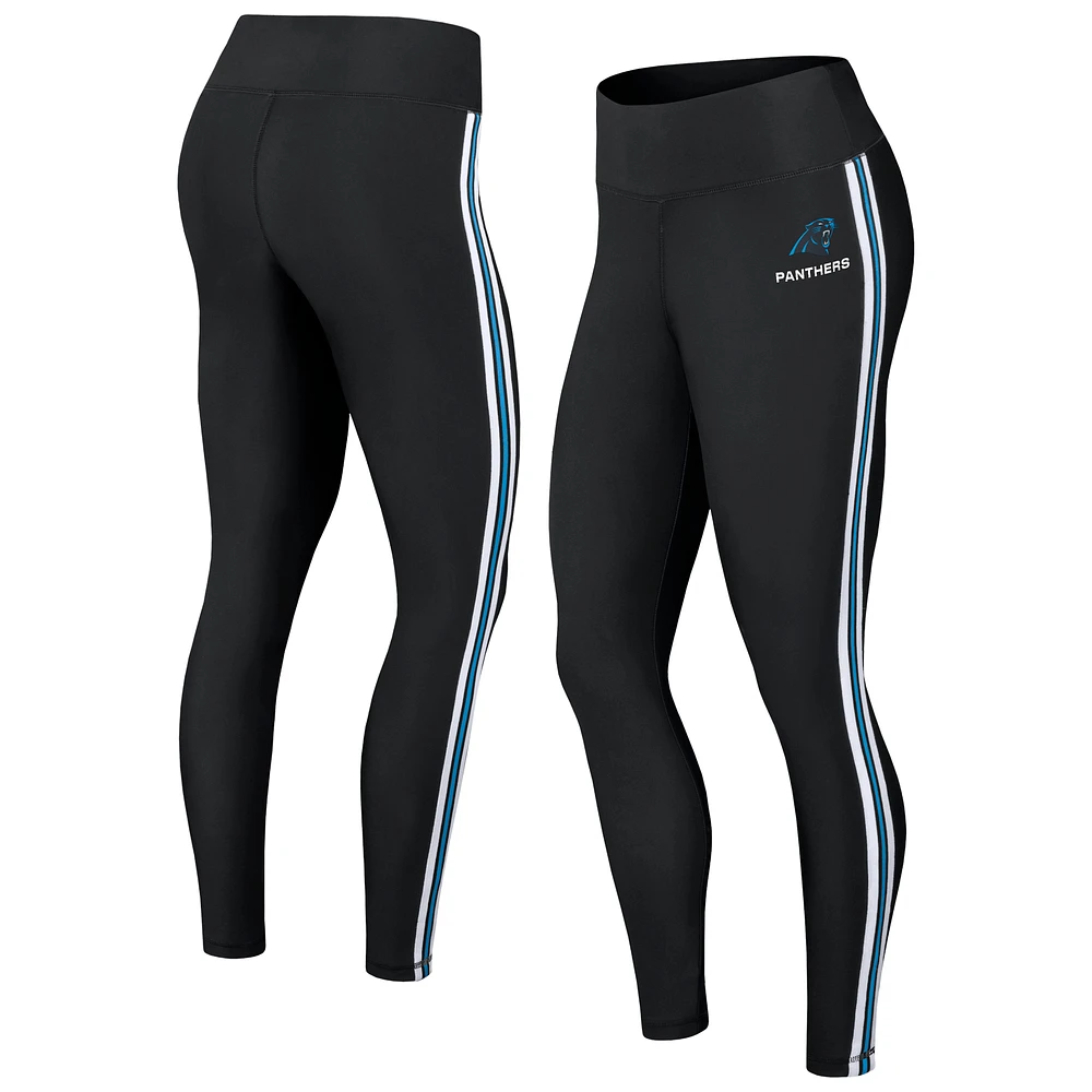 Women's WEAR by Erin Andrews Black Carolina Panthers Color Block Leggings