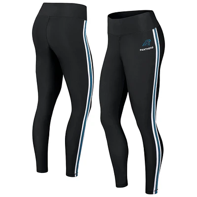 Women's WEAR by Erin Andrews Black Carolina Panthers Color Block Leggings