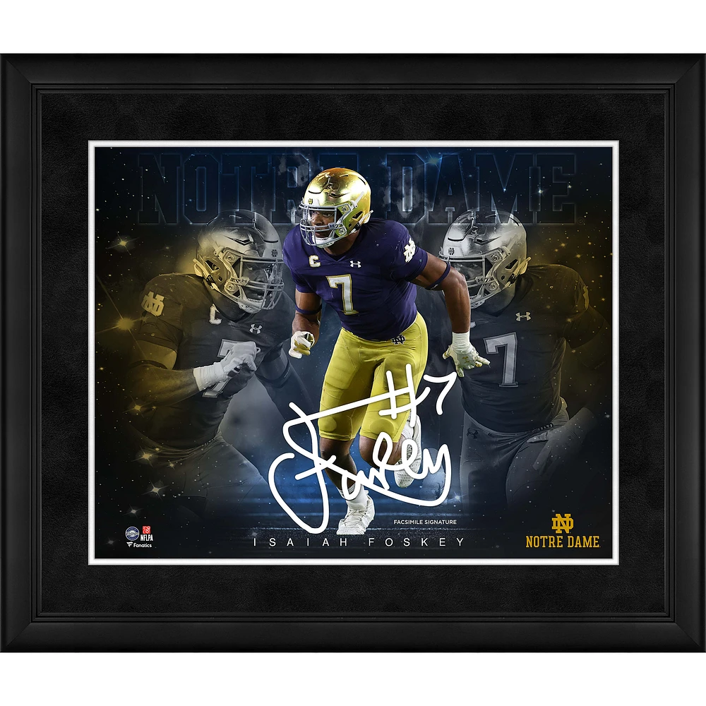 Isaiah Foskey Notre Dame Fighting Irish Framed 16" x 20" Stars of the Game Collage