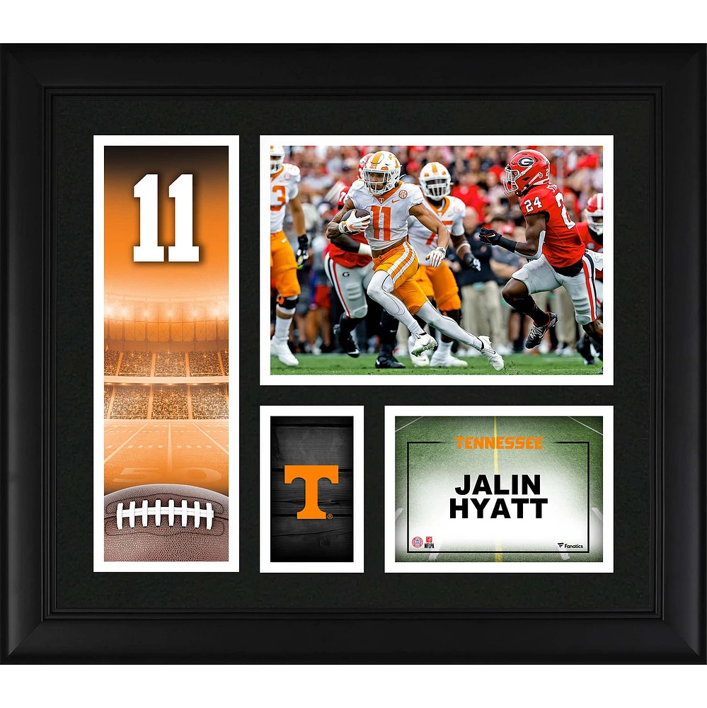 Jalin Hyatt Tennessee Volunteers Framed 15" x 17" Player Collage