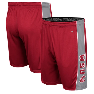 Men's Colosseum Crimson Washington State Cougars Panel Shorts
