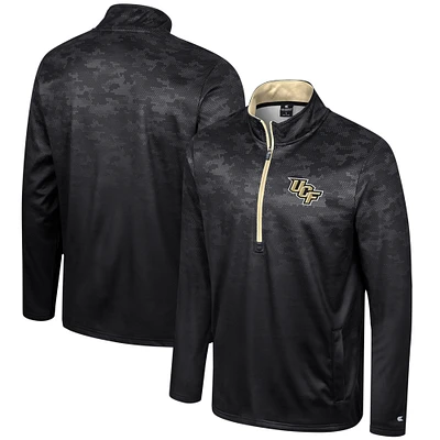 Men's Colosseum Black UCF Knights The Machine Half-Zip Jacket