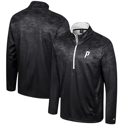 Men's Colosseum Black Providence Friars The Machine Half-Zip Jacket