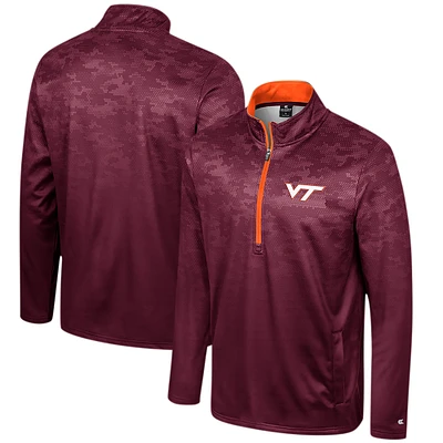 Men's Colosseum Maroon Virginia Tech Hokies The Machine Half-Zip Jacket