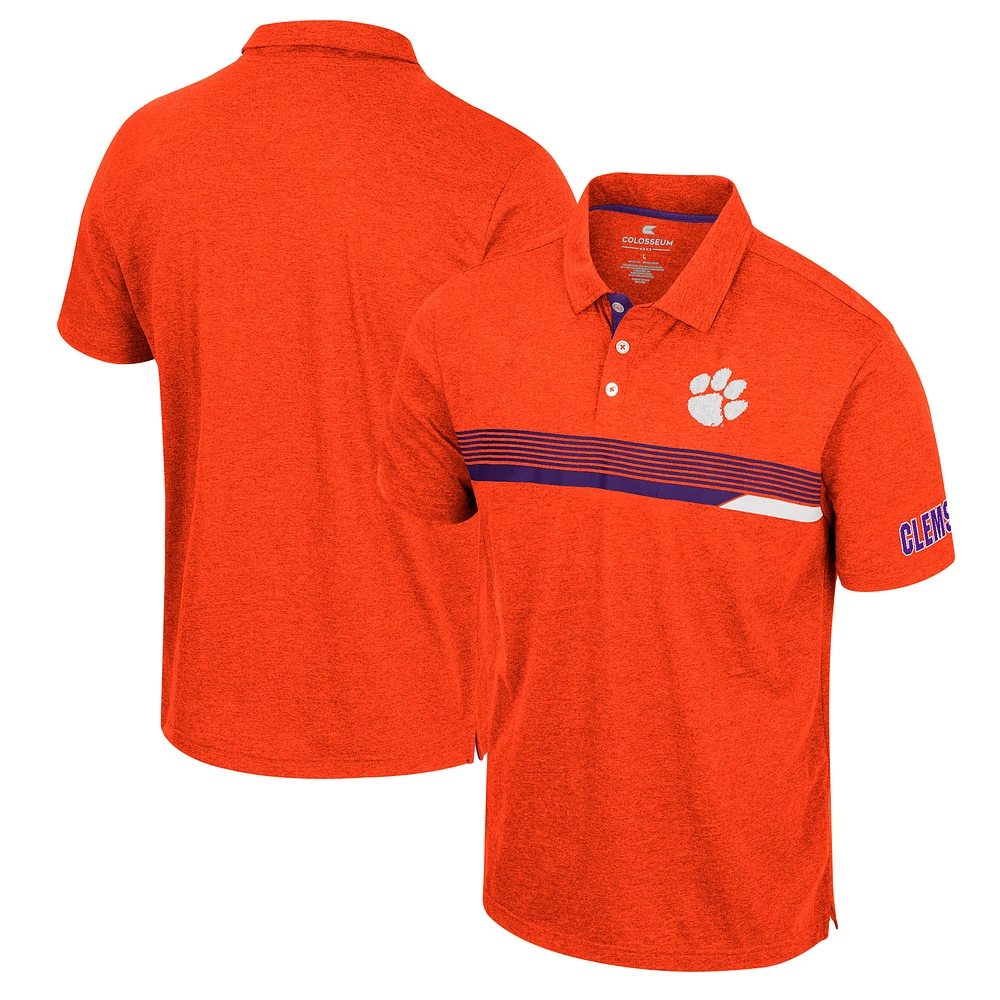 Men's Colosseum Orange Clemson Tigers No Problemo Polo