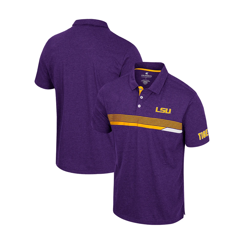 Men's Colosseum Purple LSU Tigers No Problemo Polo
