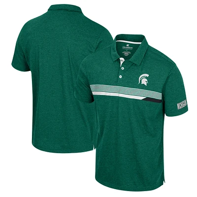Men's Colosseum Green Michigan State Spartans No Problemo Polo
