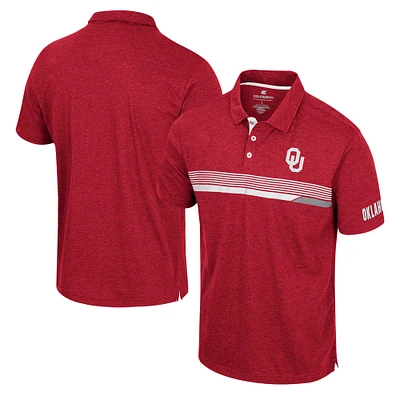 Men's Colosseum Crimson Oklahoma Sooners No Problemo Polo