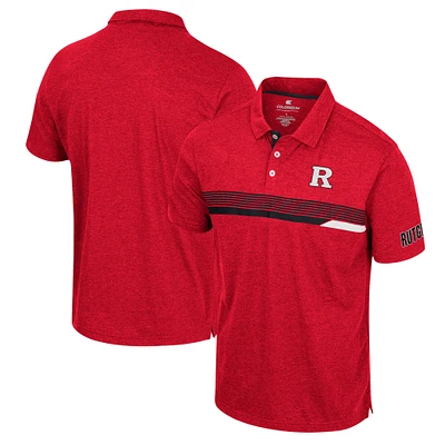 Men's Colosseum Scarlet Rutgers Knights No Problemo Polo