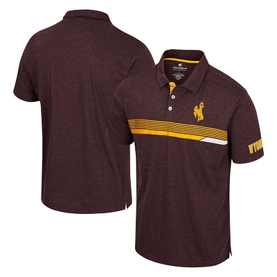 Men's Colosseum Brown Wyoming Cowboys No Problemo Polo