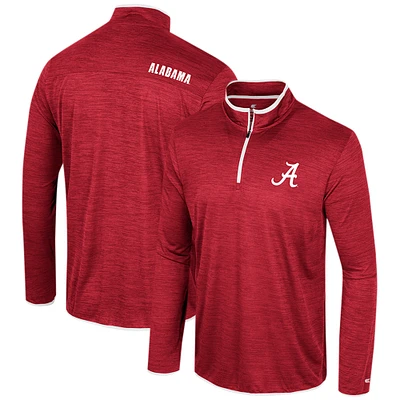 Men's Colosseum Crimson Alabama Crimson Tide Wright Quarter-Zip Windshirt