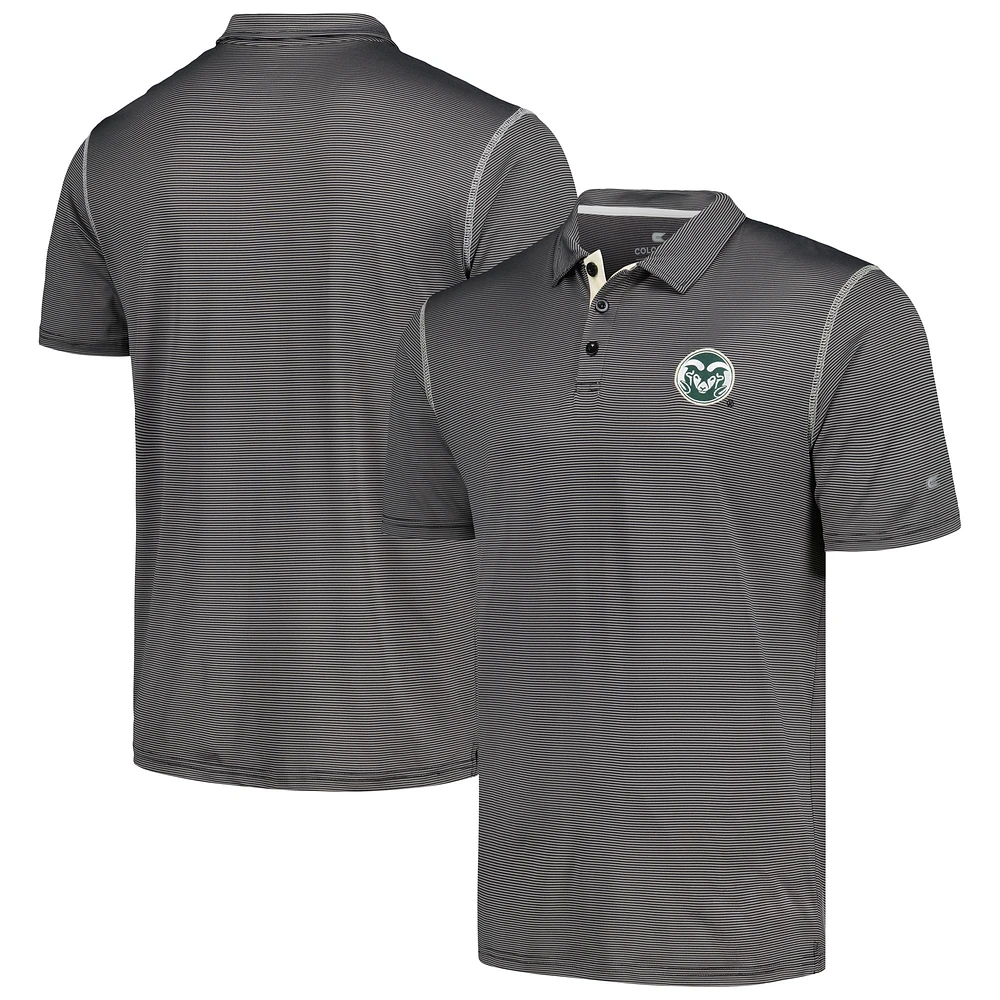 Men's Colosseum Black Colorado State Rams Cameron Polo