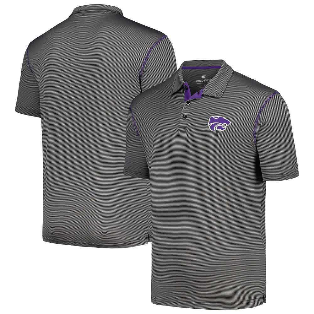 Men's Colosseum Black Kansas State Wildcats Cameron Polo