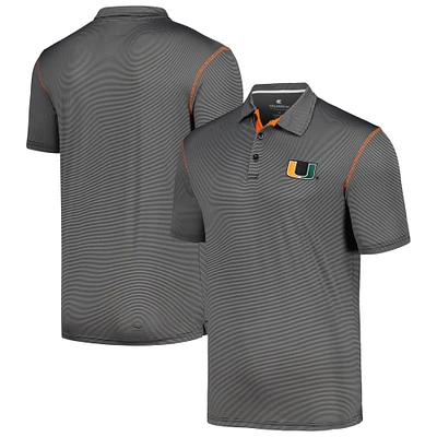 Men's Colosseum Black Miami Hurricanes Cameron Polo