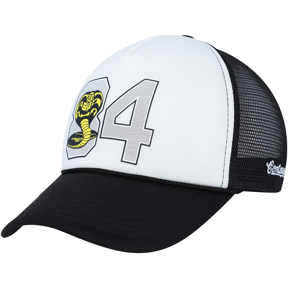 Contenders Clothing White/Black Cobra Kai 84 Snapback Hat