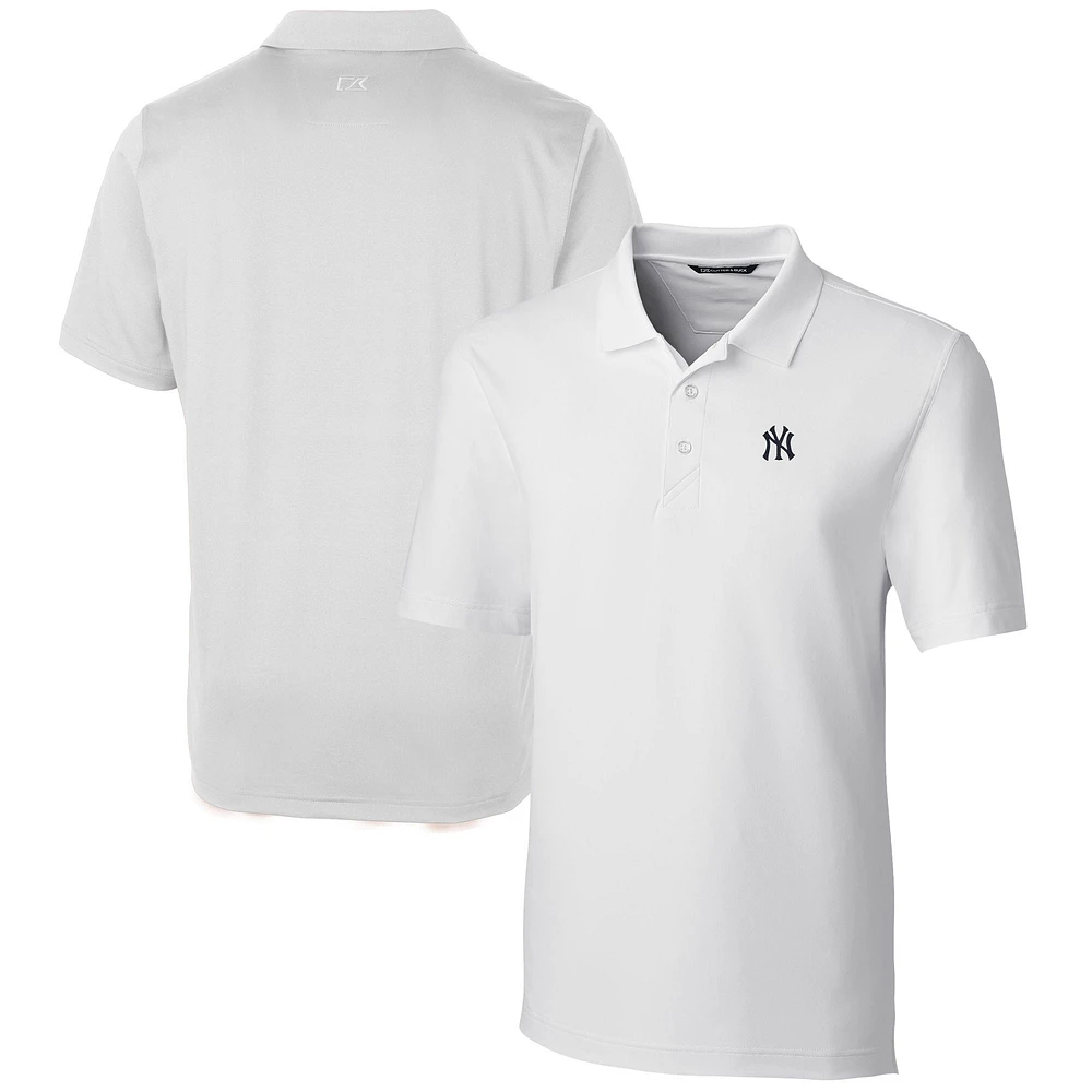 Men's Cutter & Buck White New York Yankees Forge Stretch Polo