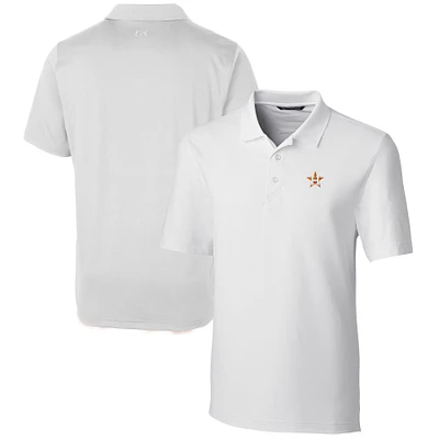 Men's Cutter & Buck White Houston Astros Forge Stretch Polo