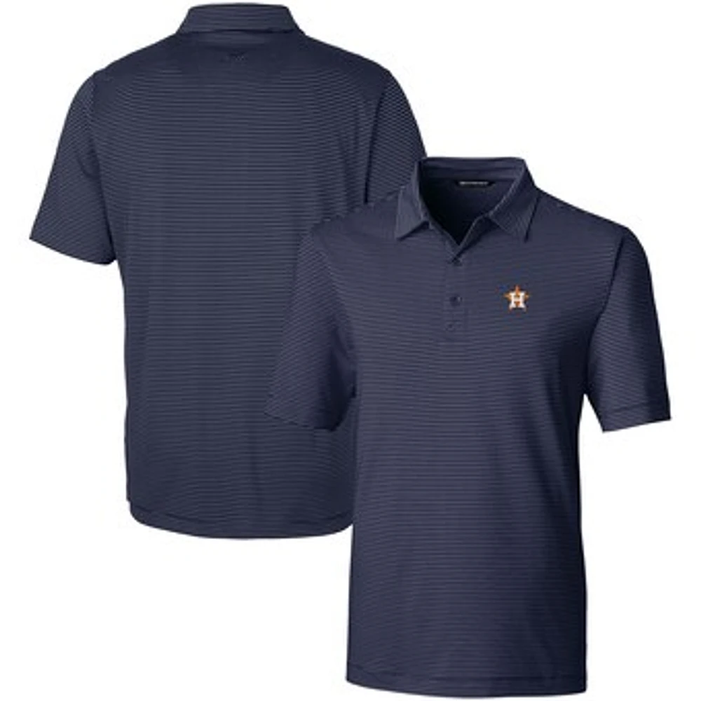 Men's Cutter & Buck Navy Houston Astros Forge Pencil Stripe Stretch Polo