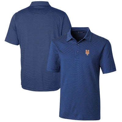 Men's Cutter & Buck Royal New York Mets Forge Pencil Stripe Stretch Polo