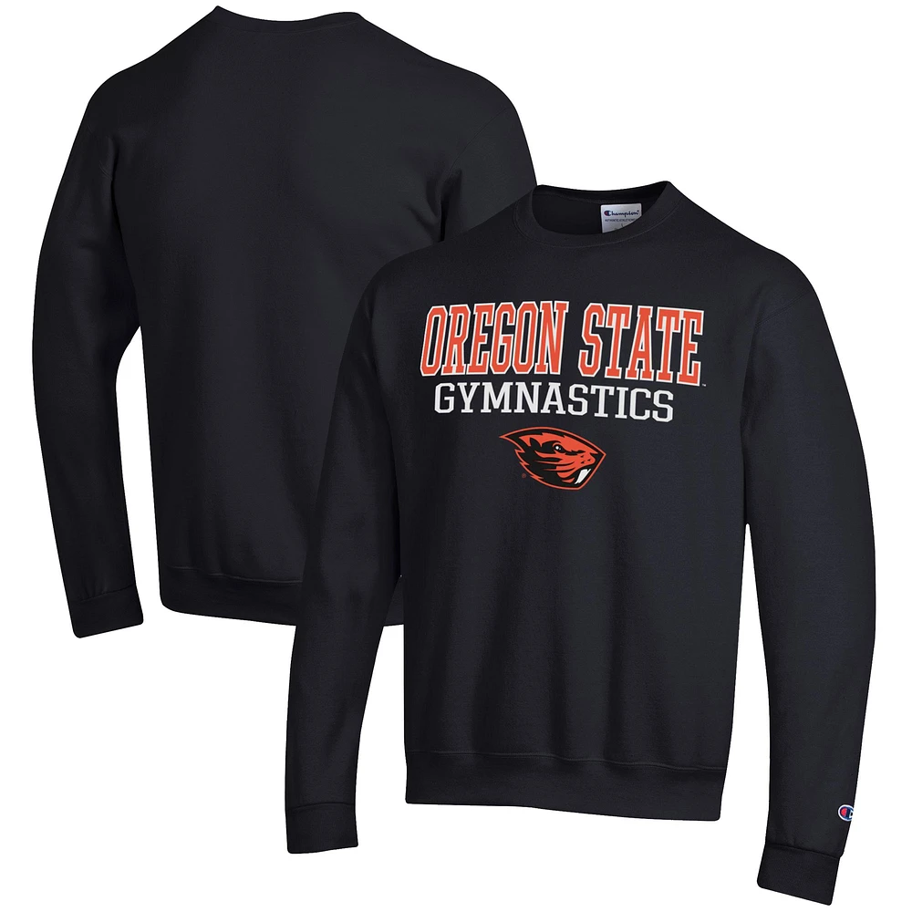 Men's Champion Oregon State Beavers Gymnastics Stack Powerblend Pullover Sweatshirt
