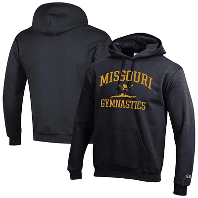 Men's Champion Missouri Tigers Gymnastics Icon Powerblend Pullover Hoodie