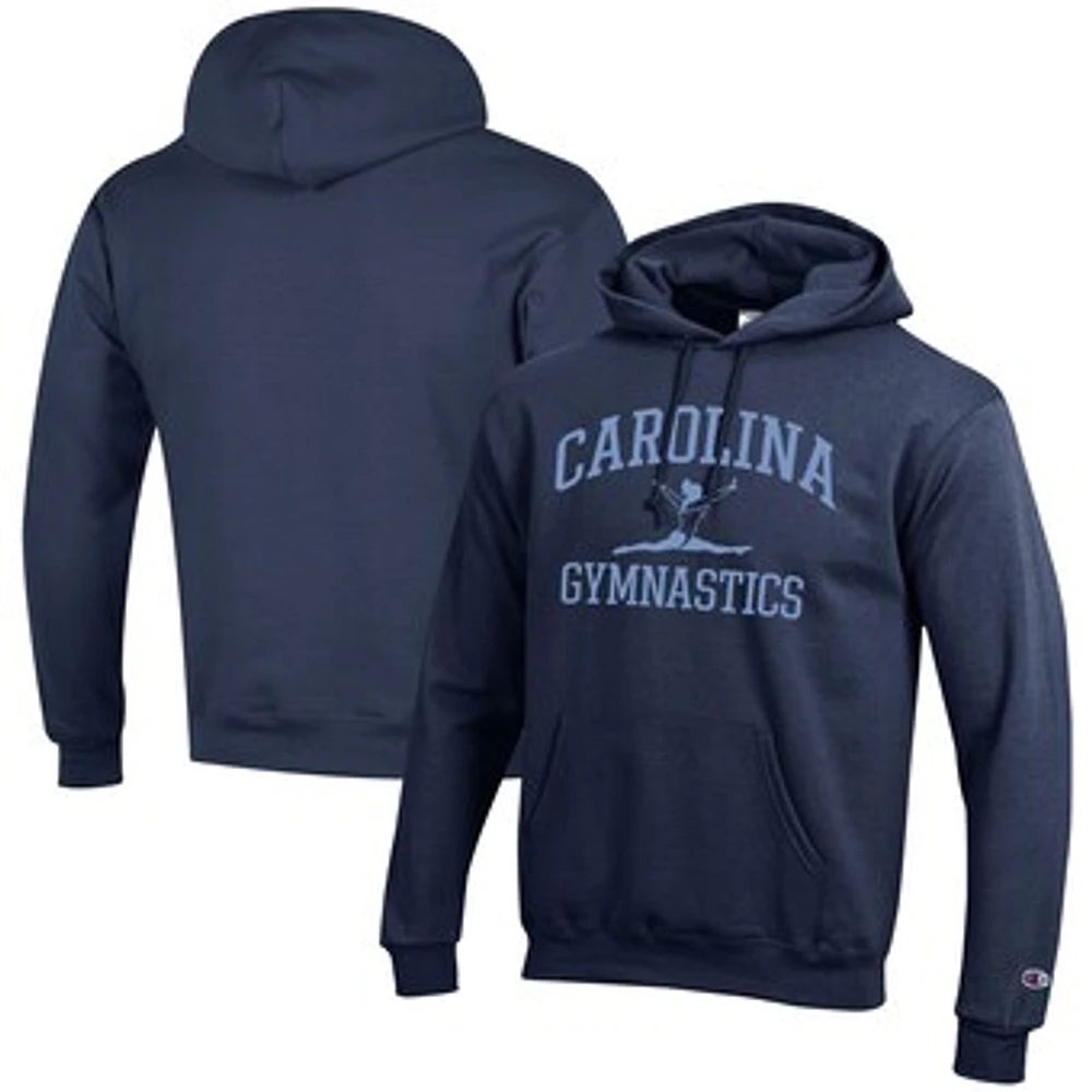 Men's Champion Navy North Carolina Tar Heels Gymnastics Icon Powerblend Pullover Hoodie