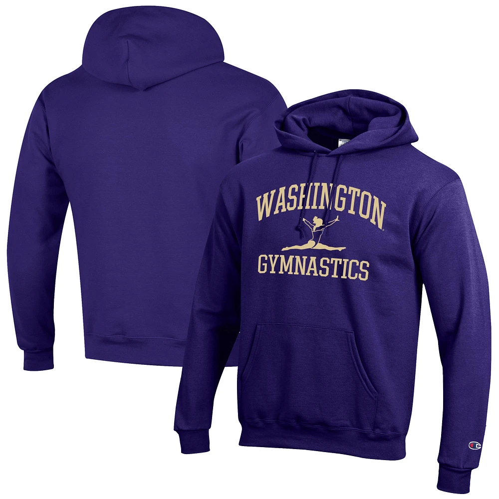 Men's Champion Washington Huskies Gymnastics Icon Powerblend Pullover Hoodie