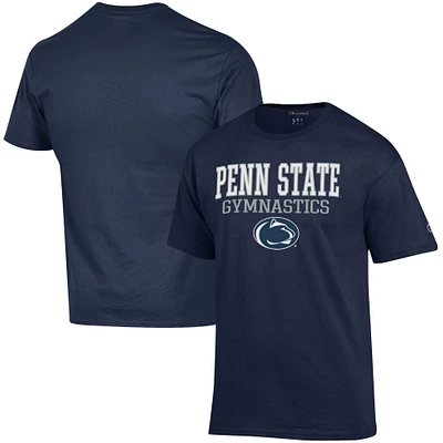 Men's Champion Navy Penn State Nittany Lions Gymnastics Stack T-Shirt
