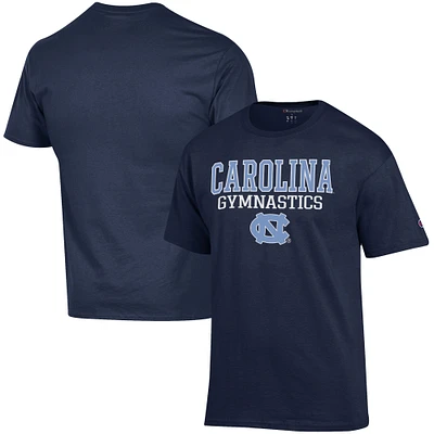 Men's Champion Navy North Carolina Tar Heels Gymnastics Stack T-Shirt