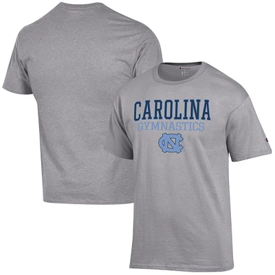 Men's Champion Gray North Carolina Tar Heels Gymnastics Stack T-Shirt