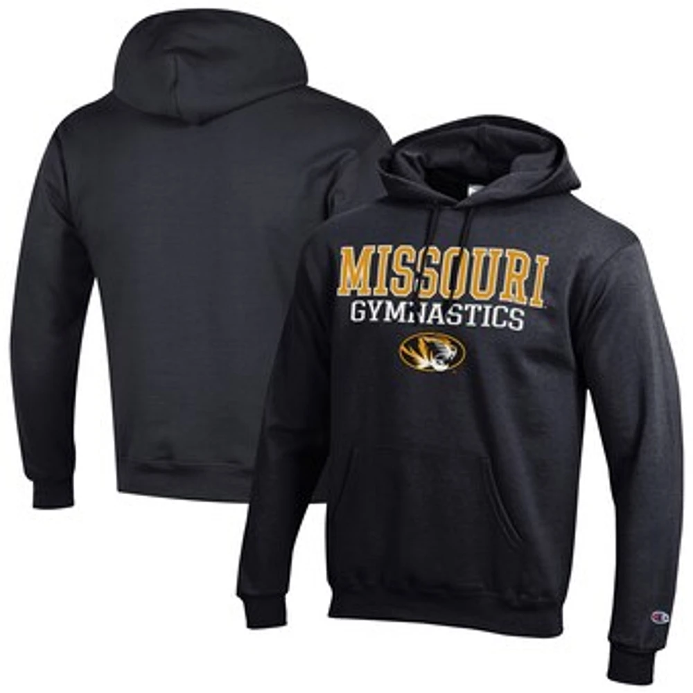 Men's Champion Missouri Tigers Gymnastics Stack Powerblend Pullover Hoodie